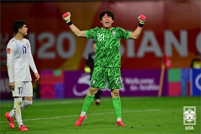 U-20 골키퍼 홍성민 "연습 때 10개 중 8개 막아…승부차기 자신"