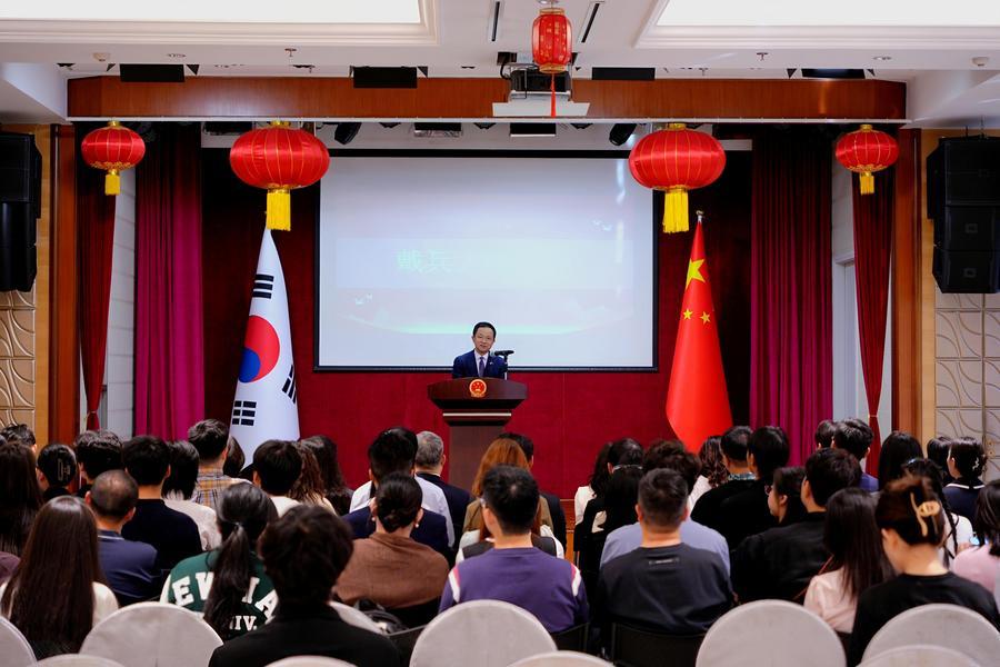 다이빙(戴兵) 주한중국대사가 22일 2025~2026년도 '국가 우수 자비유학생 장학금' 수여식에서 발언하고 있다. (주한중국대사관 제공)